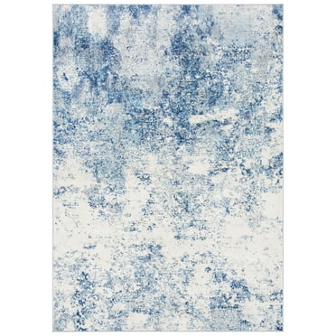 SAFAVIEH Brentwood Alaia Abstract Area Rug, 3' x 5', Ivory/Navy