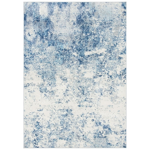 SAFAVIEH Brentwood Ainslee Abstract Area Rug, Ivory/Navy, 3' x 5'