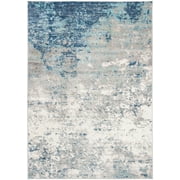 SAFAVIEH Brentwood Ainslee Abstract Area Rug, Light Grey/Blue, 5'3" x 7'6"
