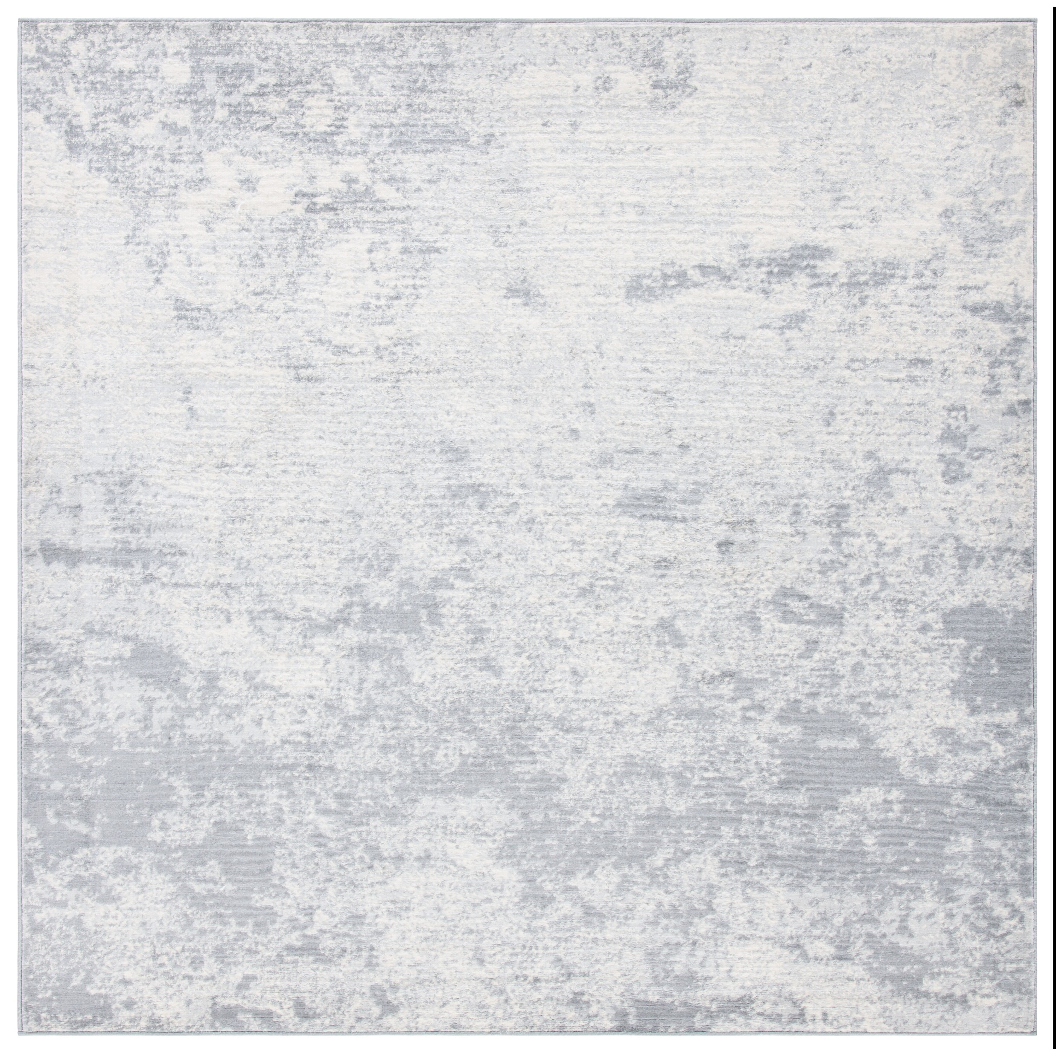 Brentwood 5' x 5' Square Gray Synthetic Area Rug
