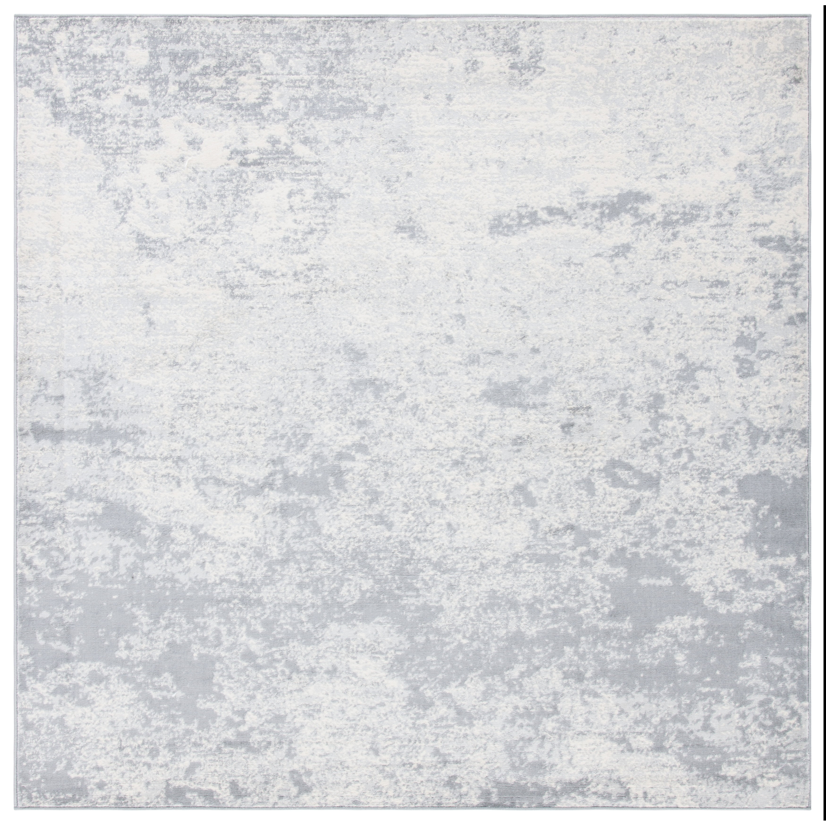 Brentwood 5' x 5' Square Gray Synthetic Area Rug