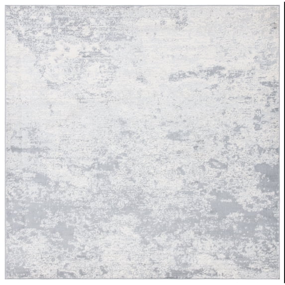 SAFAVIEH Brentwood Ainslee Abstract Area Rug, Grey/Ivory, 5' x 5' Square