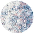 thumbnail image 1 of SAFAVIEH Brentwood Ainslee Abstract Area Rug, Navy/Red, 6'7" x 6'7" Round, 1 of 12
