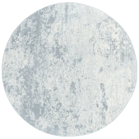 SAFAVIEH Brentwood Ainslee Abstract Area Rug, Grey/Ivory, 8' x 8' Round