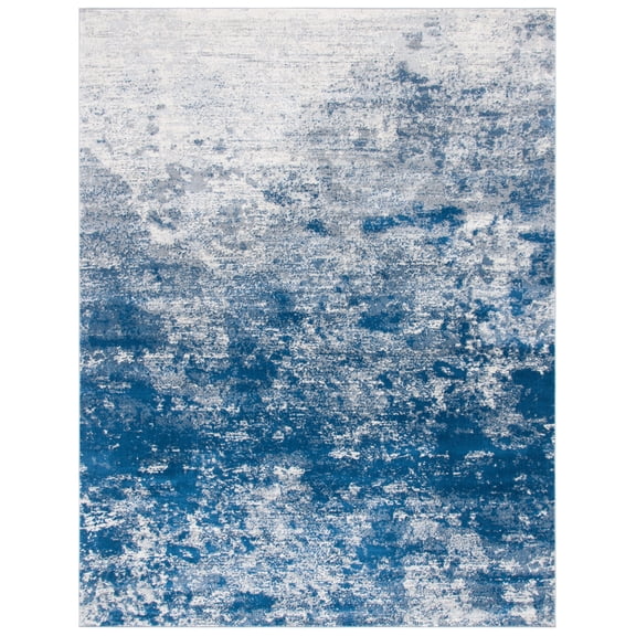 SAFAVIEH Brentwood Ainslee Abstract Area Rug, Grey/Navy, 9' x 12'