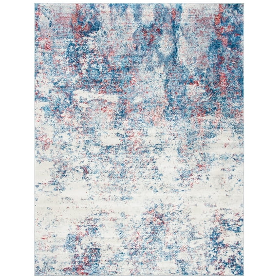 SAFAVIEH Brentwood Ainslee Abstract Area Rug, Navy/Red, 9' x 12'