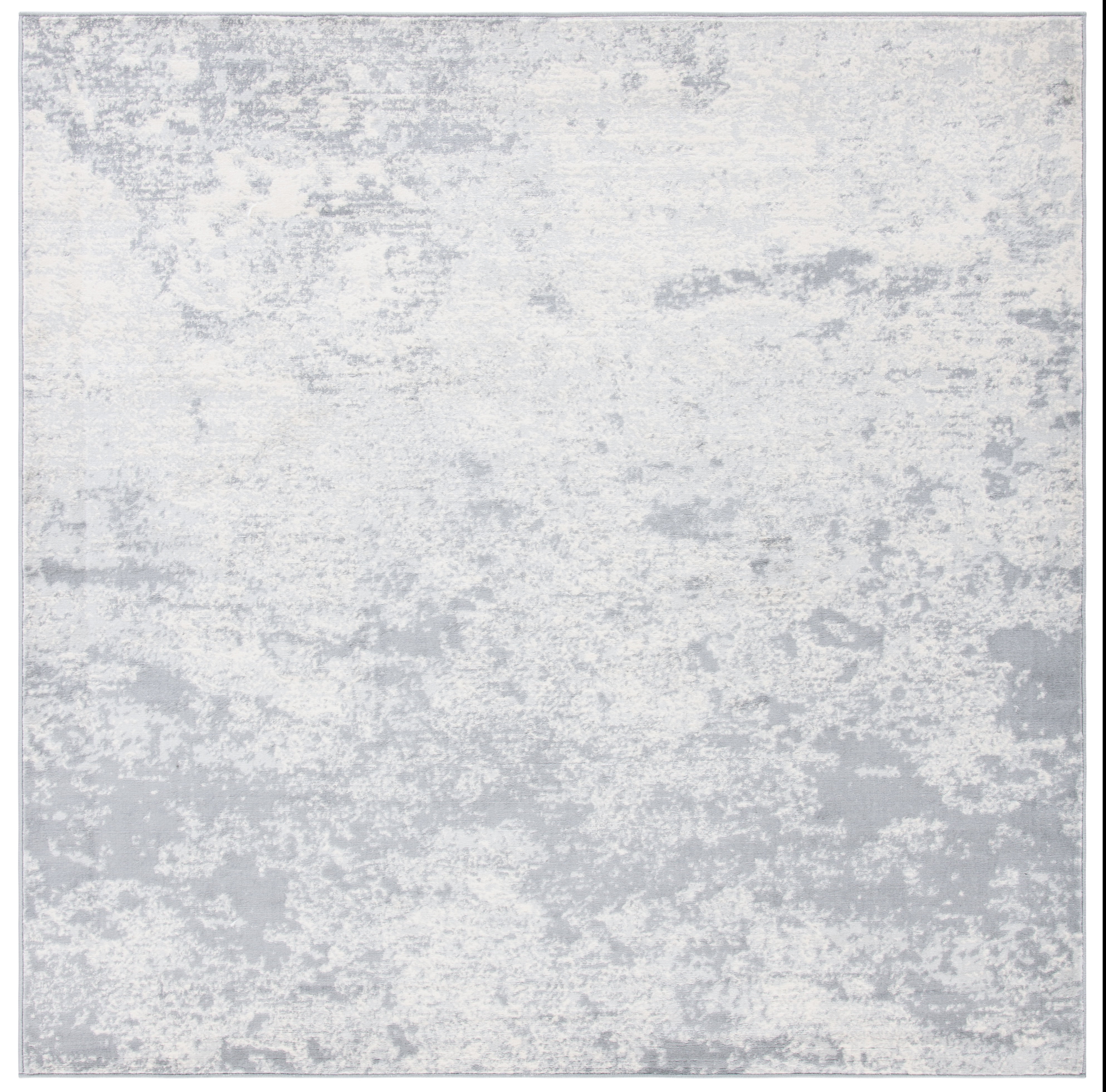 Elegant Brentwood 9' Square Grey/Ivory Abstract Area Rug