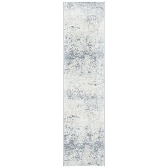 SAFAVIEH Brentwood Ainslee Abstract Runner Rug, Grey/Ivory, 2' x 16'