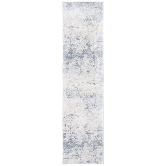 SAFAVIEH Brentwood Ainslee Abstract Runner Rug, Grey/Ivory, 2' x 18'