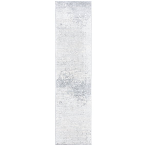 SAFAVIEH Brentwood Ainslee Abstract Runner Rug, Ivory/Grey, 2' x 18'