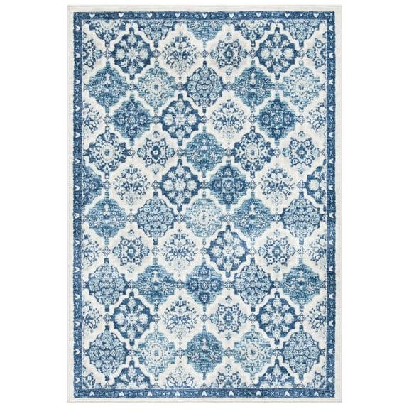 SAFAVIEH Brentwood Amadine Floral Geometric Area Rug, 2' x 4', Navy/Grey