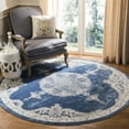thumbnail image 1 of SAFAVIEH Brentwood Cahal Oriental Area Rug, Navy/Light Gray, 6'7" x 6'7" Round, 1 of 9