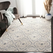 SAFAVIEH Brentwood Braelyn Damask Area Rug, Light Gray/Blue, 5'3" x 7'6"