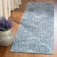 thumbnail image 1 of SAFAVIEH Brentwood Braelyn Damask Runner Rug, Navy/Light Gray, 2' x 8', 1 of 9