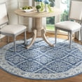 thumbnail image 1 of SAFAVIEH Brentwood Brandy Floral Area Rug, Navy/Creme, 3' x 3' Round, 1 of 9