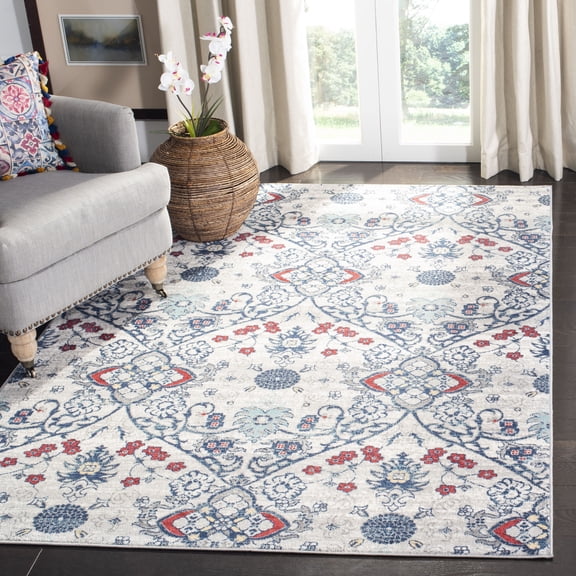 SAFAVIEH Brentwood Rudolf Southwestern Area Rug, Navy/Gray, 3' x 5'