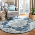 thumbnail image 1 of SAFAVIEH Brentwood Cahal Oriental Area Rug, Navy/Ivory, 5' x 5' Round, 1 of 9