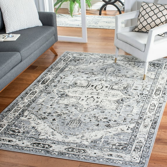 SAFAVIEH Brentwood Ezra Oriental Area Rug, Gray/Black, 4' x 6'