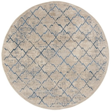 SAFAVIEH Brentwood Celandine Geometric Area Rug, 10' x 10' Round, Light Grey/Blue