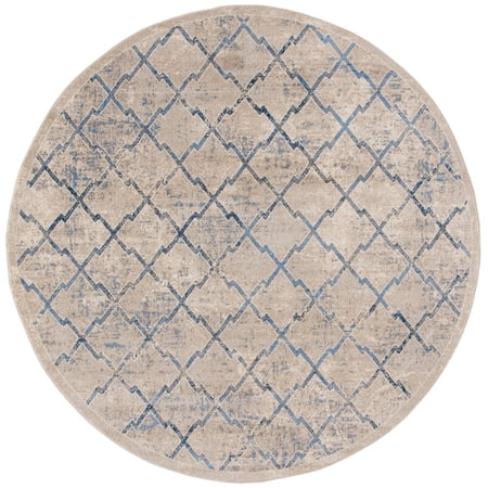 SAFAVIEH Brentwood Celandine Geometric Area Rug, 10' x 10' Round, Light Grey/Blue