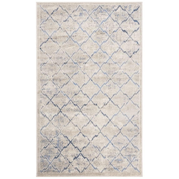 SAFAVIEH Brentwood Celandine Geometric Area Rug, 2' x 4', Light Grey/Blue