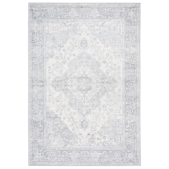 SAFAVIEH Brentwood Cherette Oriental Area Rug, Gray/Light Gray, 8' x 10'