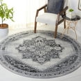 thumbnail image 1 of SAFAVIEH Brentwood Clotilda Oriental Area Rug, Gray/Black, 6'7" x 6'7" Round, 1 of 11