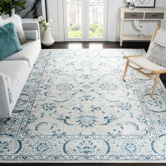 SAFAVIEH Brentwood Aloysius Oriental Area Rug, Light Gray/Blue, 11' x 15'