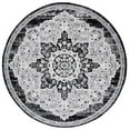 thumbnail image 1 of SAFAVIEH Brentwood Dimitri Floral Bordered Area Rug, 6'7" x 6'7" Round, Black/Grey, 1 of 8