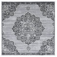 thumbnail image 1 of SAFAVIEH Brentwood Dimitri Floral Bordered Area Rug, 6'7" x 6'7" Square, Grey/Black, 1 of 8