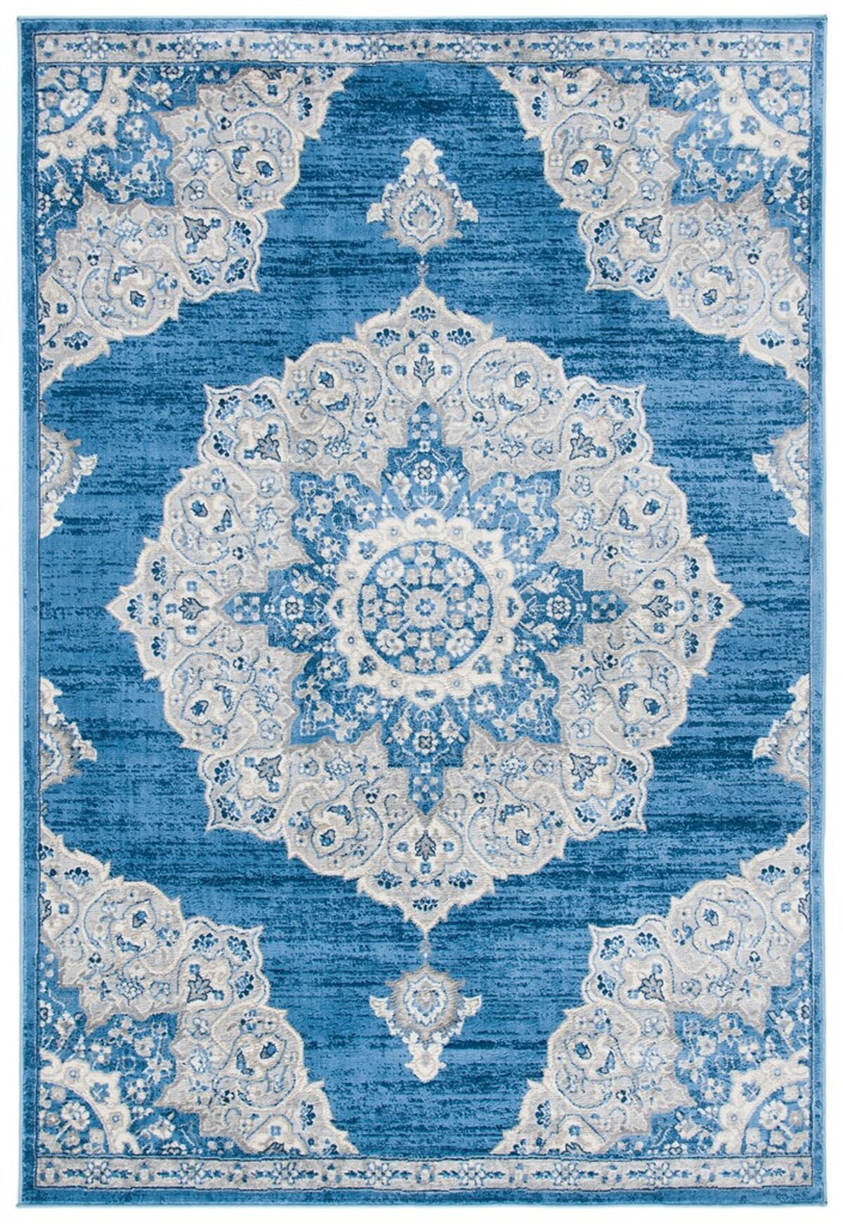 SAFAVIEH Brentwood Dimitri Floral Bordered Area Rug, 9' x 12', Blue/Grey