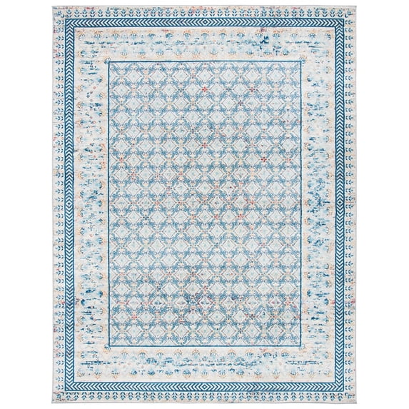 SAFAVIEH Brentwood Dory Geometric Area Rug, Blue/Yellow, 10' x 13'