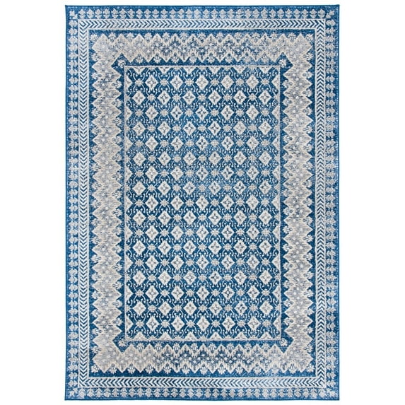 SAFAVIEH Brentwood Dory Geometric Area Rug, Navy/Beige, 2' x 4'
