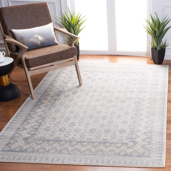 SAFAVIEH Brentwood Dory Geometric Area Rug, Ivory/Gray, 4' x 6'