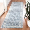 thumbnail image 1 of SAFAVIEH Brentwood Dory Geometric Runner Rug, Ivory/Aqua, 2' x 12', 1 of 11