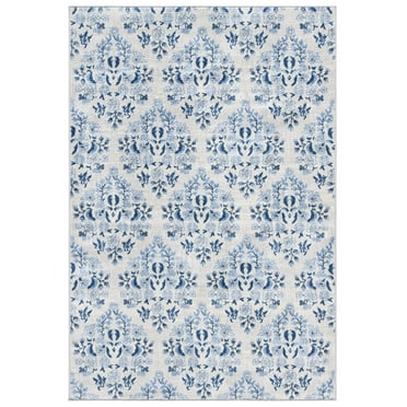 SAFAVIEH Brentwood Ellen Damask Floral Area Rug, 2' x 4', Cream/Blue