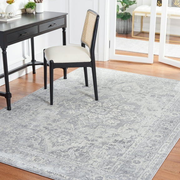 SAFAVIEH Brentwood Emalee Oriental Area Rug, Gray/Light Gray, 5'3" x 7'6"