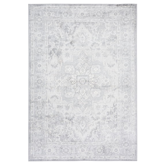 SAFAVIEH Brentwood Emalee Oriental Area Rug, Gray/Light Gray, 9' x 12'