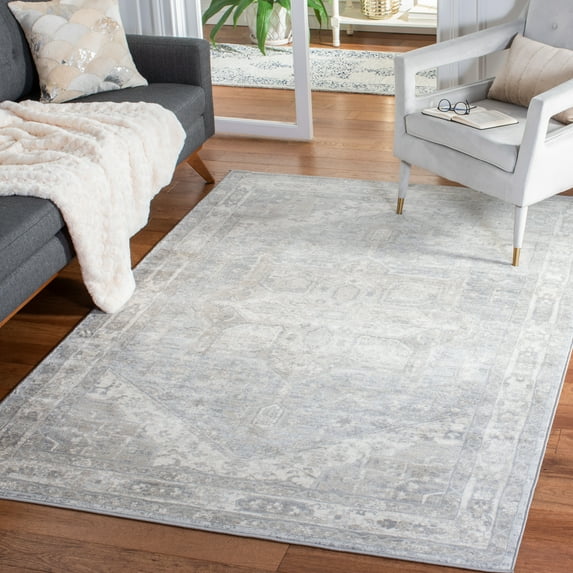 SAFAVIEH Brentwood Ezra Oriental Area Rug, Gray/Beige, 6' x 9'