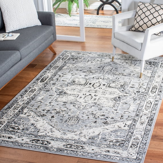SAFAVIEH Brentwood Ezra Oriental Area Rug, Gray/Black, 6' x 9'