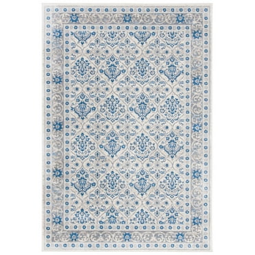 SAFAVIEH Brentwood Gillian Floral Area Rug, Ivory/Blue, 3' x 5'