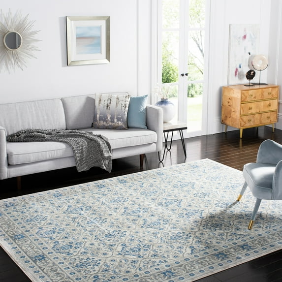 SAFAVIEH Brentwood Gillian Floral Area Rug, Ivory/Blue, 8' x 10'