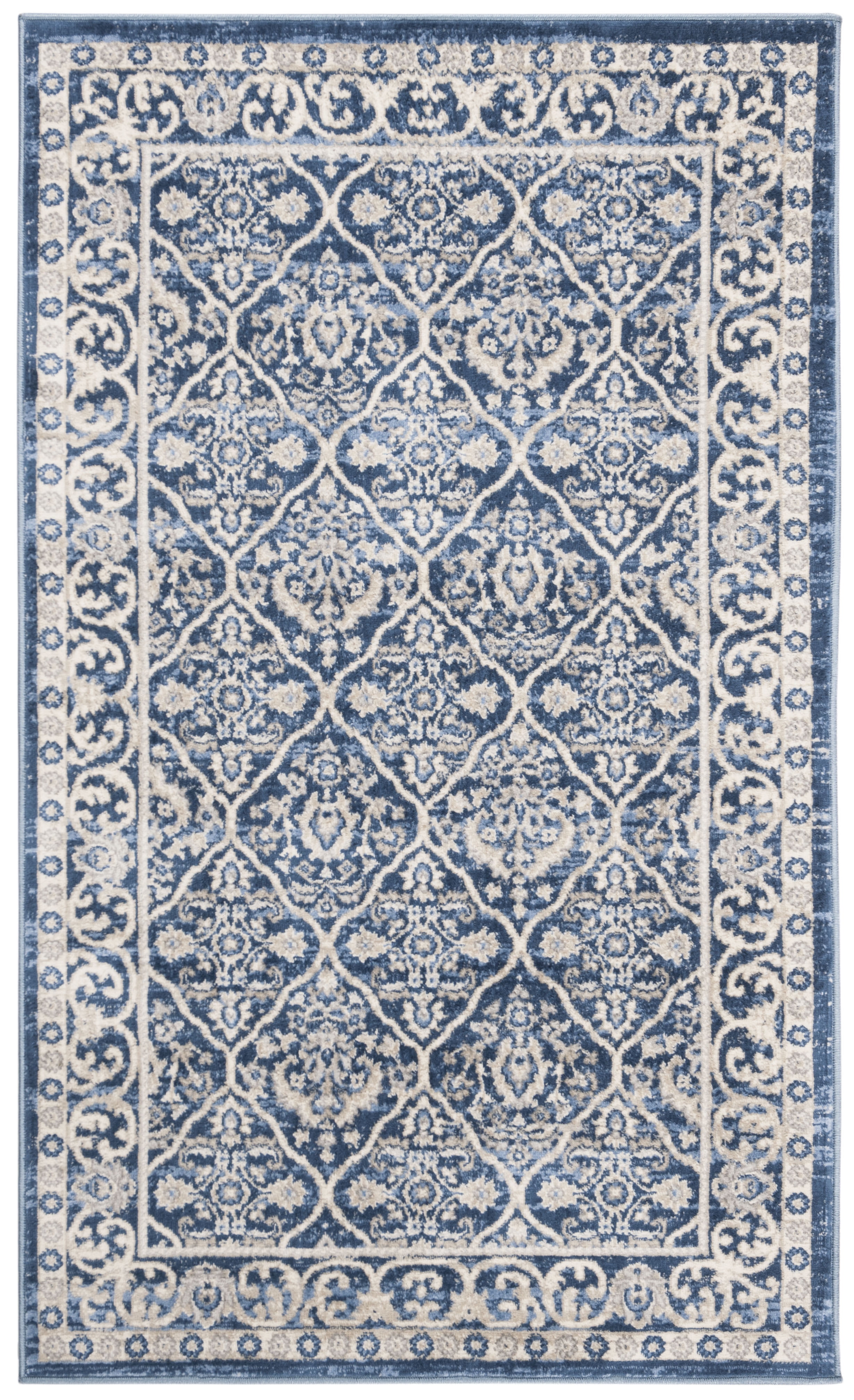 Elegant Gray 36"x4" Synthetic Easy-Care Rectangular Accent Rug