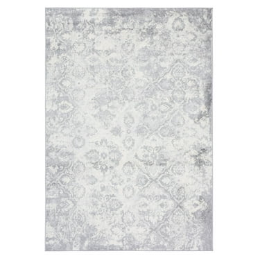 SAFAVIEH Brentwood Iola Oriental Area Rug, 5'3" x 7'6", Grey/Ivory