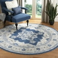 thumbnail image 1 of SAFAVIEH Brentwood Salah Oriental Area Rug, Navy/Creme, 6'7" x 6'7" Round, 1 of 8