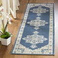 thumbnail image 1 of SAFAVIEH Brentwood Salah Oriental Runner Rug, Navy/Creme, 2' x 10', 1 of 8