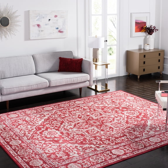 SAFAVIEH Brentwood Adams Oriental Area Rug, Red/Ivory, 8' x 10'