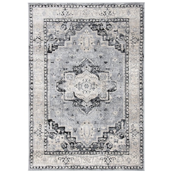 SAFAVIEH Brentwood Dimas Oriental Area Rug, Silver/Black, 10' x 13'