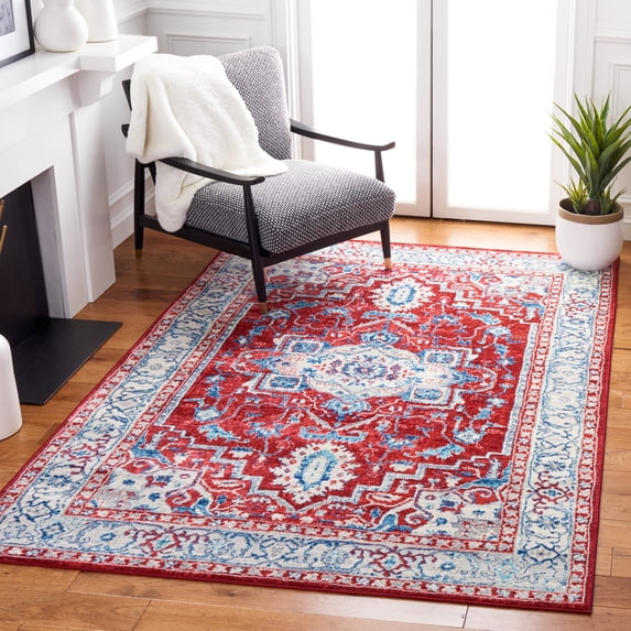 SAFAVIEH Brentwood Dimas Oriental Area Rug, Red/Beige, 3' x 5'