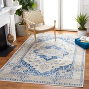 SAFAVIEH Brentwood Dimas Oriental Area Rug, Ivory/Blue, 5'3" x 7'6"